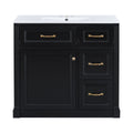 Modern Bathroom Vanity With Sink, 4 Drawers, Soft-Close Door, Adjustable Shelf