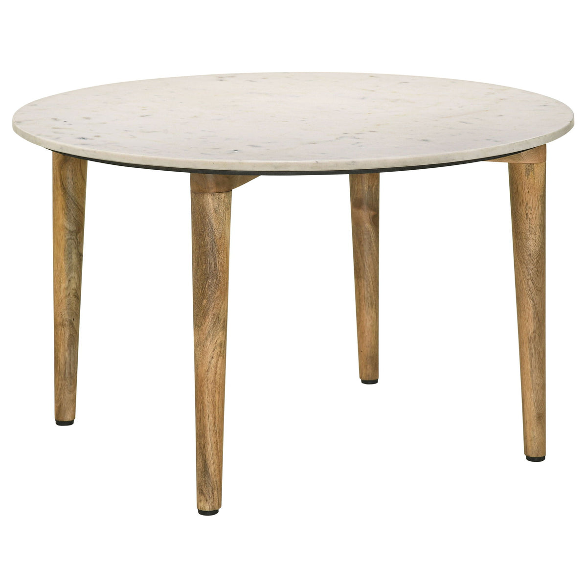 Leska - Round Coffee Table - White