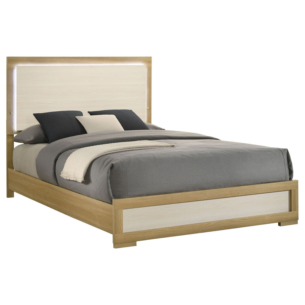 Lincoln - LED Panel Bed With Touch Light Headboard