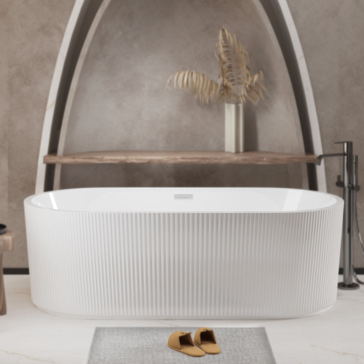 Linear Freestanding Soaker Tub