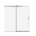 Frameless Sliding Shower Door With Soft Close - Brushed Nickel