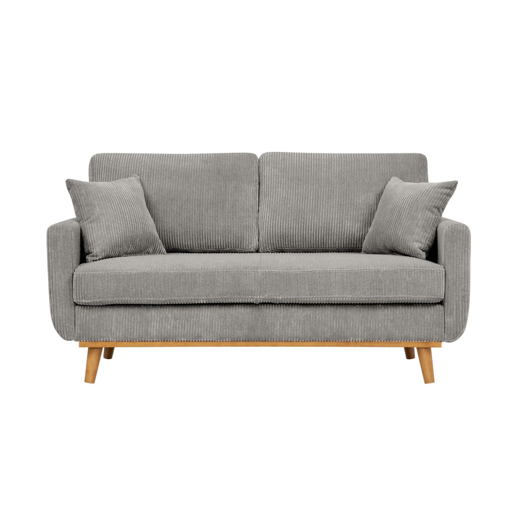 Upholstered Loveseat With Arms And Pillows