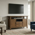 Redmond - Tall TV Media Stand - Rustic Natural Aged Brown