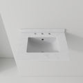 Basin Sink, 0.6" Ultra Thin Profile, Triple Faucet Holes, Sink Only