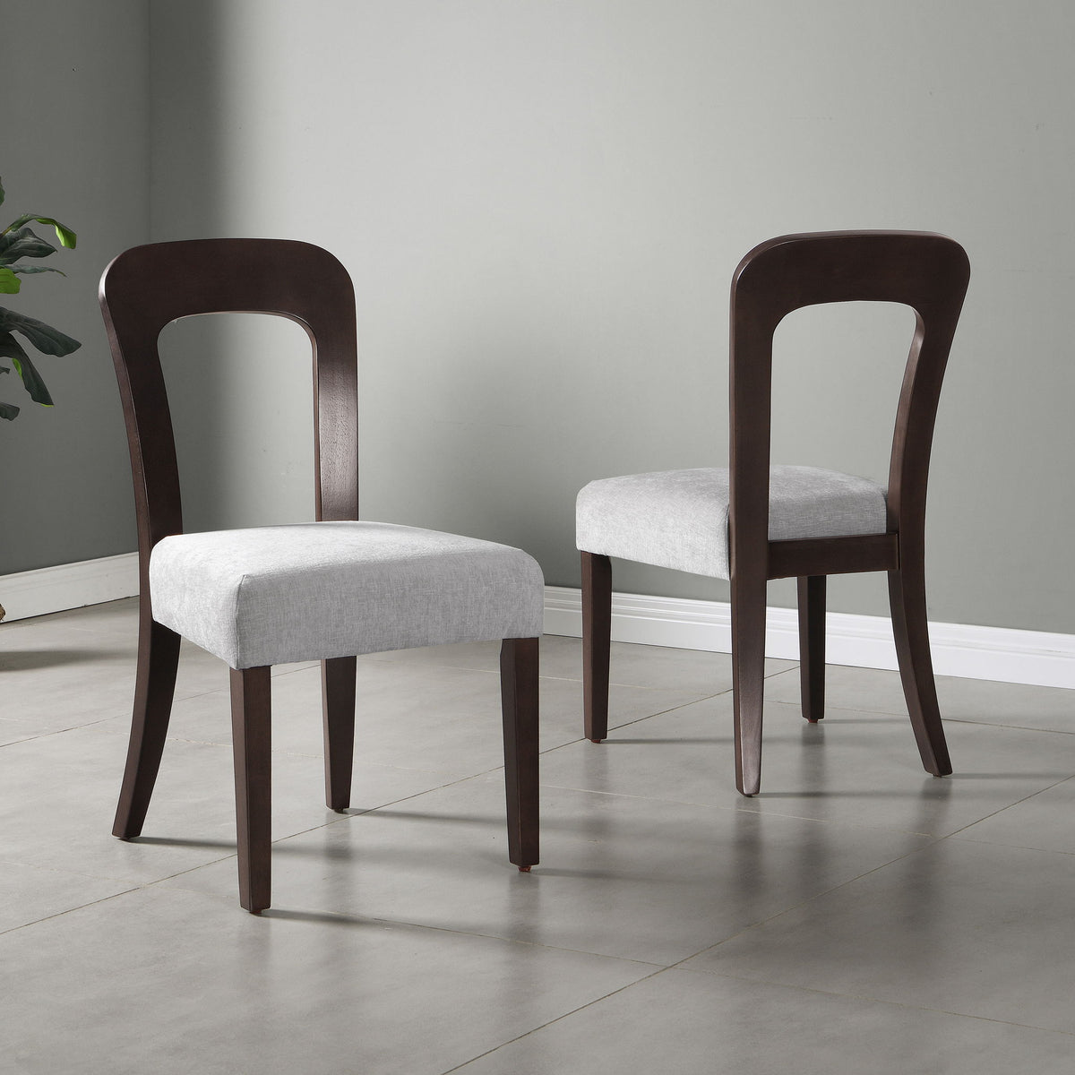 Upholstered Dining Chairs (Set of 2) - Gray