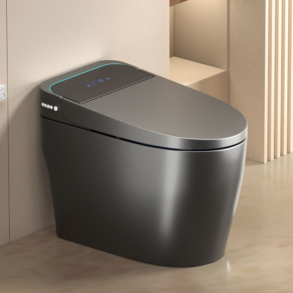 Smart Bidet Toilet With Auto Open / Close Seat