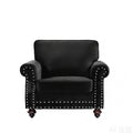 Upholstered Accent Armchair With Turned Legs For Living Room
