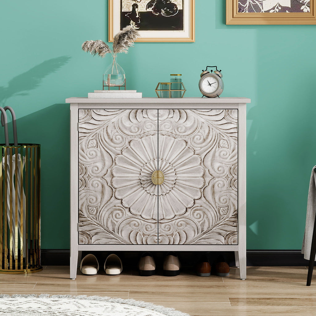 2 Door Cabinet, Suitable For Bedroom - Light Gray