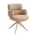 Lrna - Side Chair With Swivel - Brown / Natural