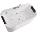 Serenity - Massage Bathtub With Whirlpool Massage, Bubble Bath, LED Air Jets And Hidden Waterfall - White