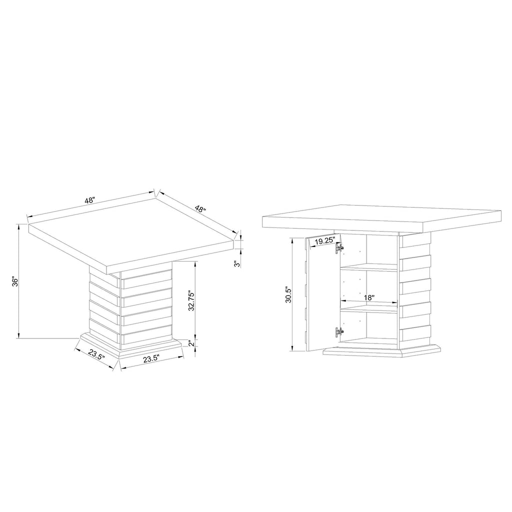Donna - Bar Table - White