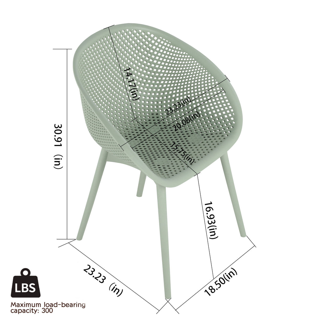 Modern Lounge Chair Set With Round Table