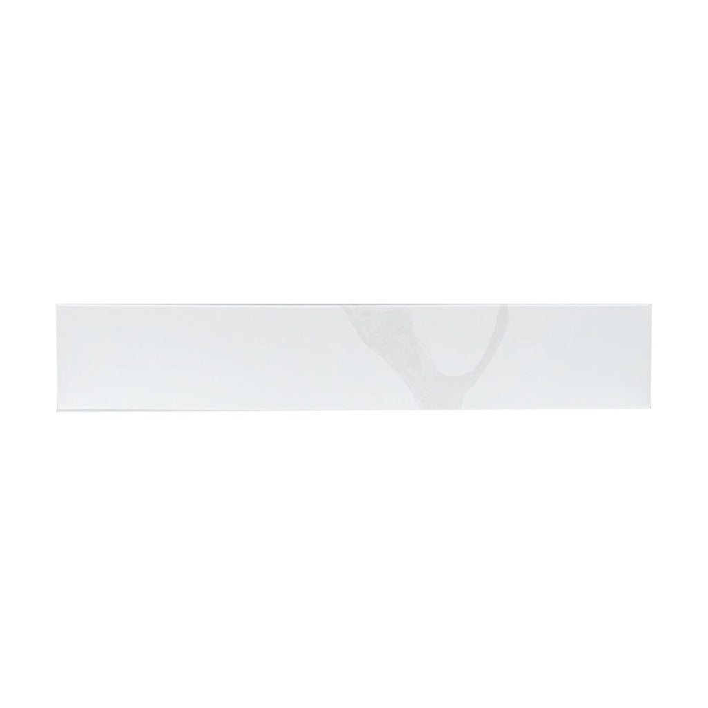 Side Splash With Backsplash For Bathroom Vanity Top - White