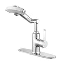 LED Temperature Display Bathroom Faucet With 3 Water Modes & 360° Rotating Spout - Chrome