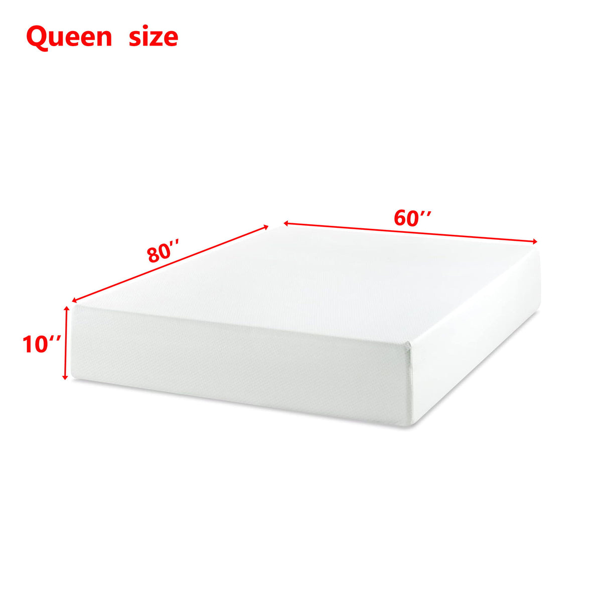 10" Tea Memory Foam Mattress In Box, Fiberglass Free