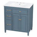 Freestanding Bathroom Vanity With Sink, Soft Close Door, Tip Out Drawer