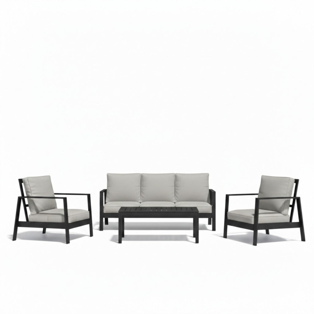 Modern 5 Seat Outdoor Patio Furniture Set With Coffee Table