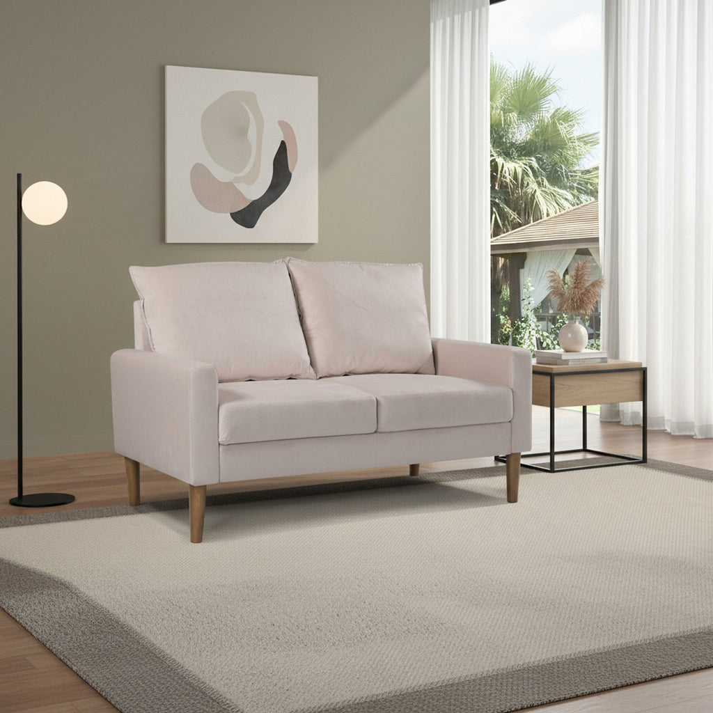 Upholstered Loveseat Sofa, 2 Seater Couch For Living Room Apartment