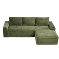 Cloud Sectional Couch, Modular Sectional Sofa With Deep Seat, Boneless Couches With L-Shape Chaise For Living Room - Green