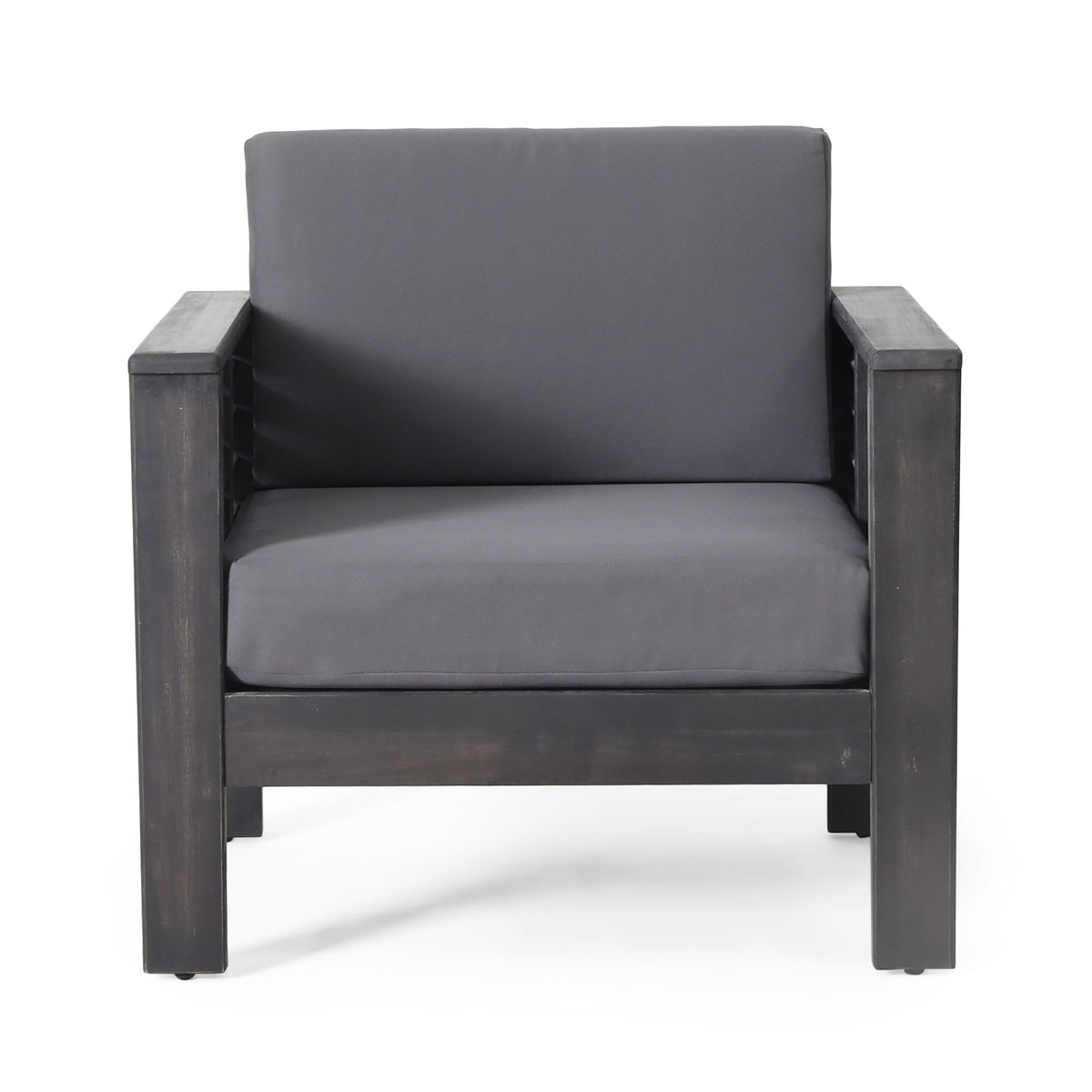 Slat Design Club Chairs With Cushions