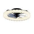 LED Light Source And Remote Control, 3000 - 6500K Dimmable Flush Mount LED Fan Light, 6 Speeds, Quiet DC Motor - Matte Black