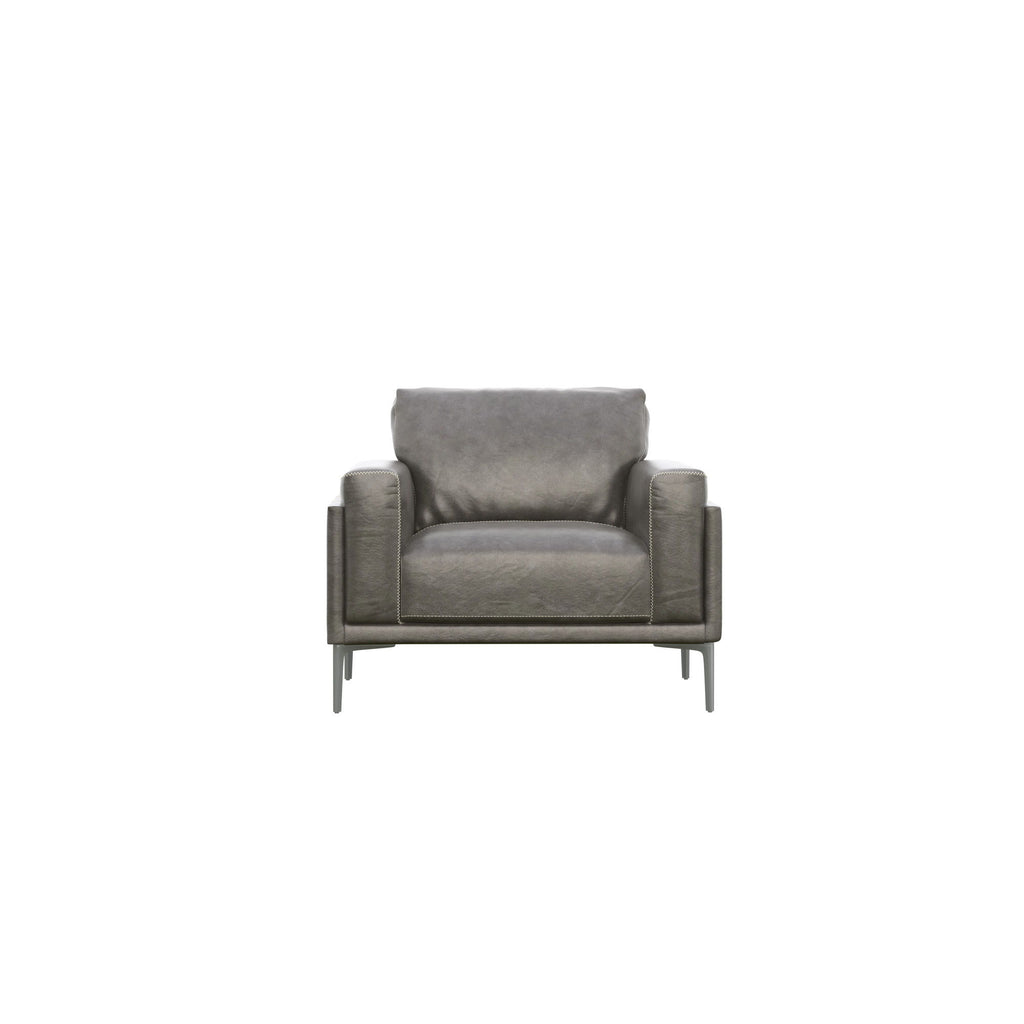 Transitional Fabric Chair - Dark Gray