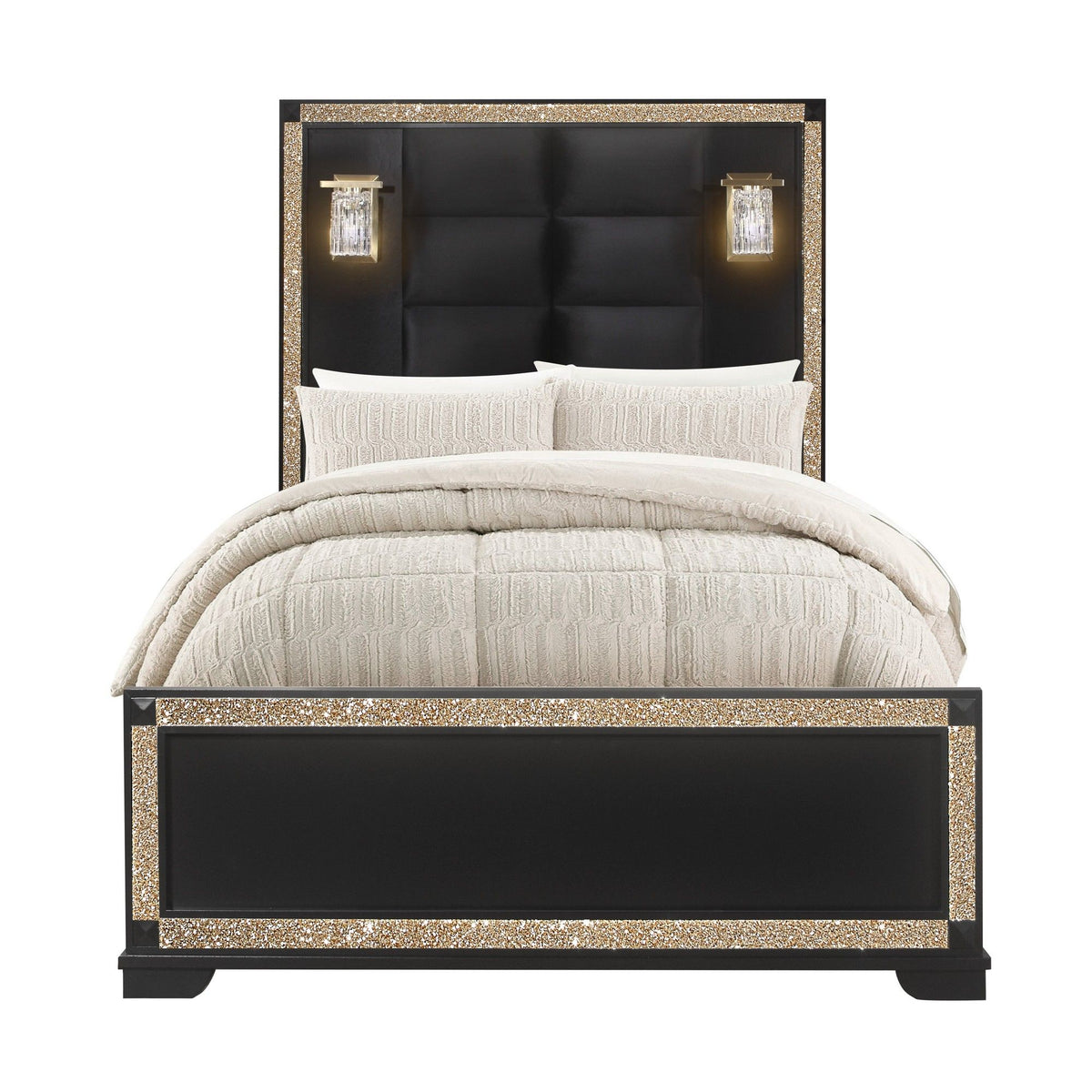 Lively - Bed With Lamps, Elegant Design