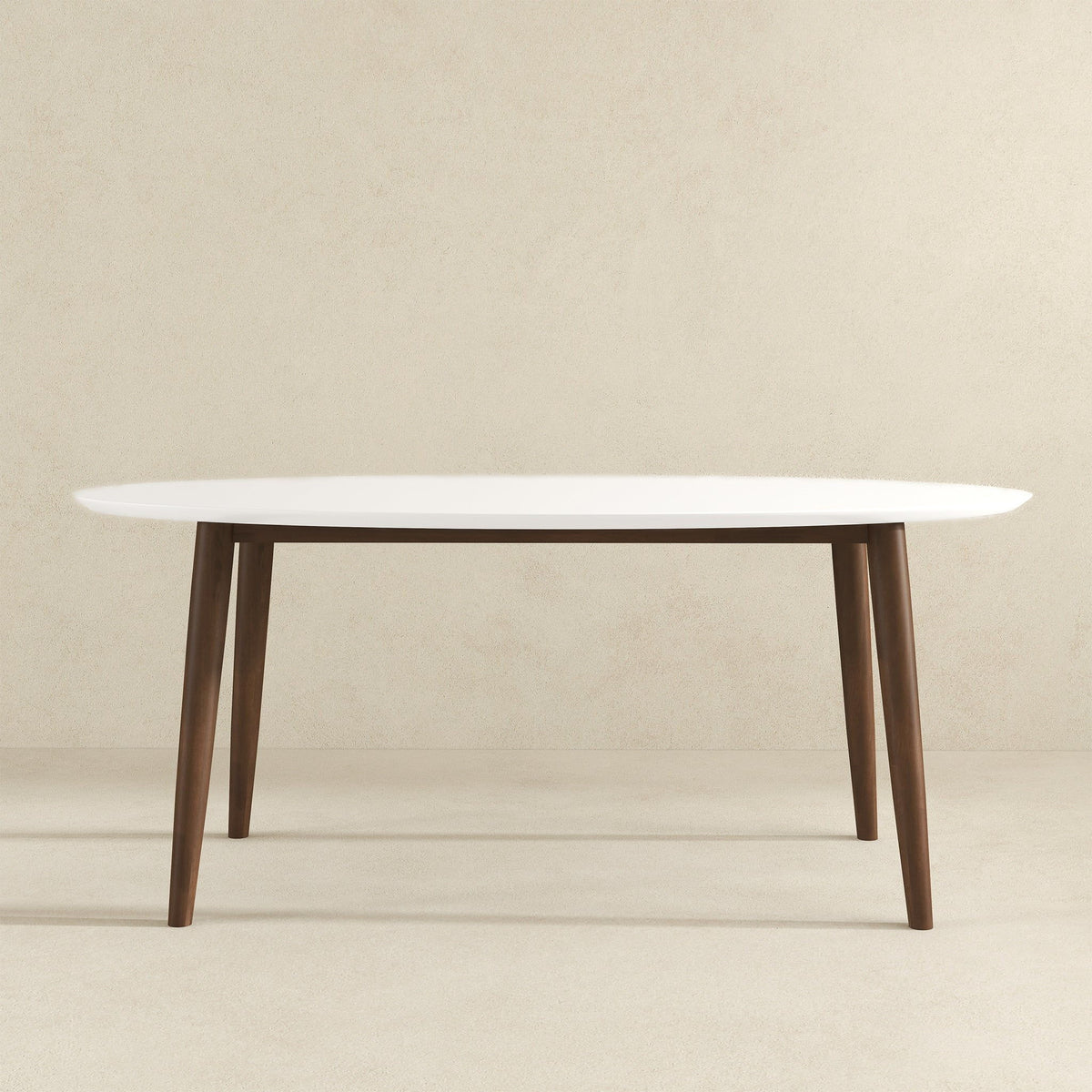 Ada - Oval Dining Table And 4 Side Chairs - White