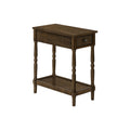Accent End Table, 2 Tier, Storage Drawer, Traditional Stylish Design