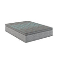 Comfort Care - 12" Hybrid Euro Top Mattress, Plush Comfort With Individual Pocketed Coil - Gray / Blue - Twin