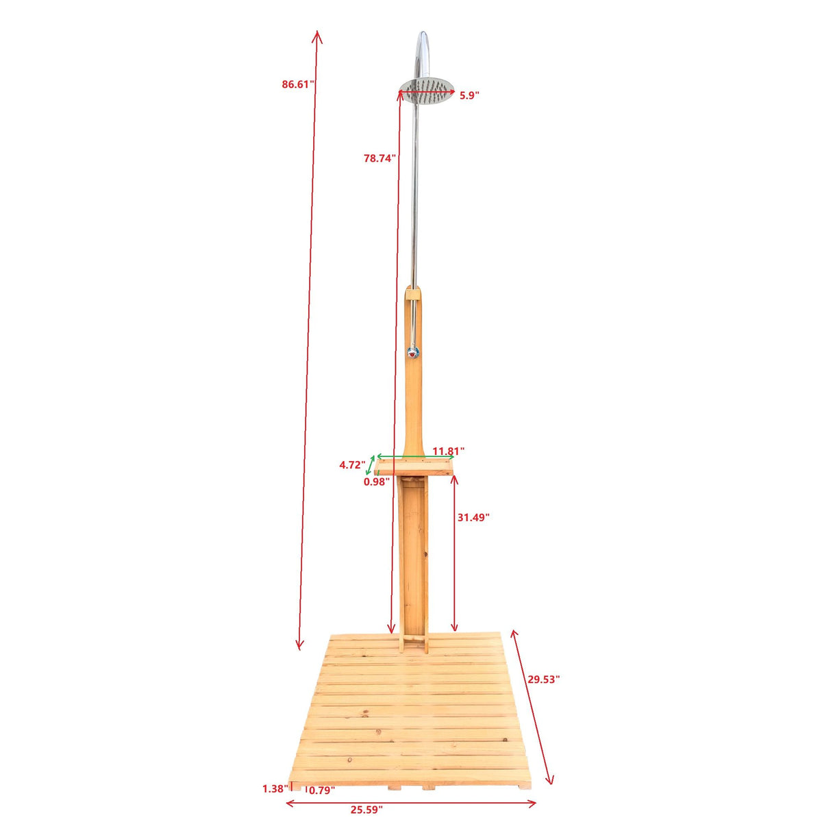 Outdoor Garden Pool Shower With Chassis Board For Patio