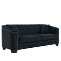 Modern Chesterfield Sofa With Tufted Backrest For Living Room