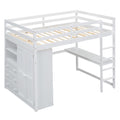 Loft Bed With Built In Wardrobe, Shelves And Drawers