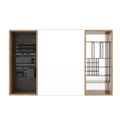 Wall Mounted Bathroom Mirror Cabinet With Storage - Imitative Oak