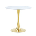 Round Dining Table & Thickened Top For Kitchen