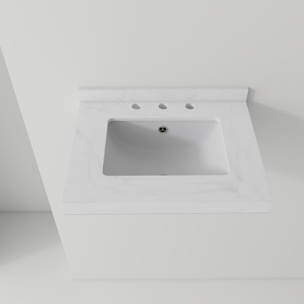 Basin Sink, Triple Faucet Holes, 2" Thick Rim, Sink Only