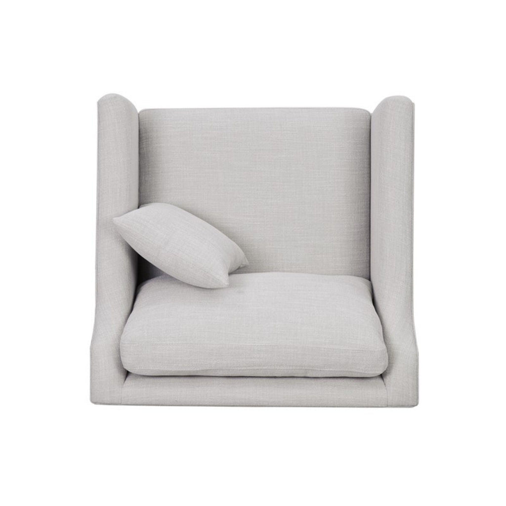 Chair With High Track Arms - Beige