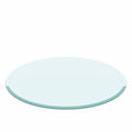 30" Round Tempered Glass Table Top Clear Glass 2 / 5" Thick Beveled Polished Edge - Transparent