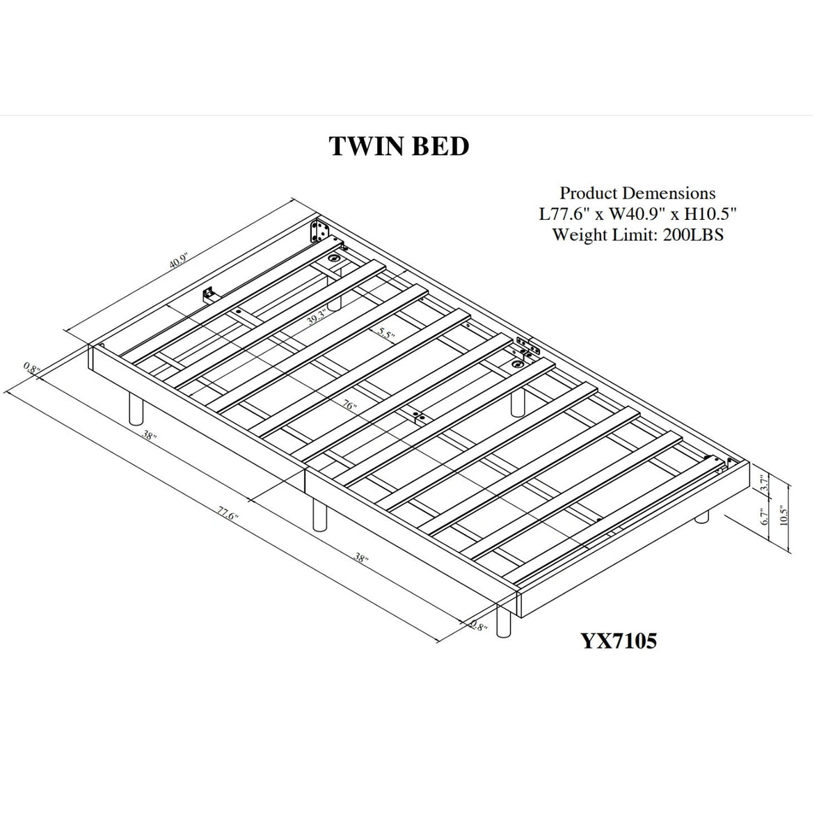 Modern Floating Platform Bed Frame