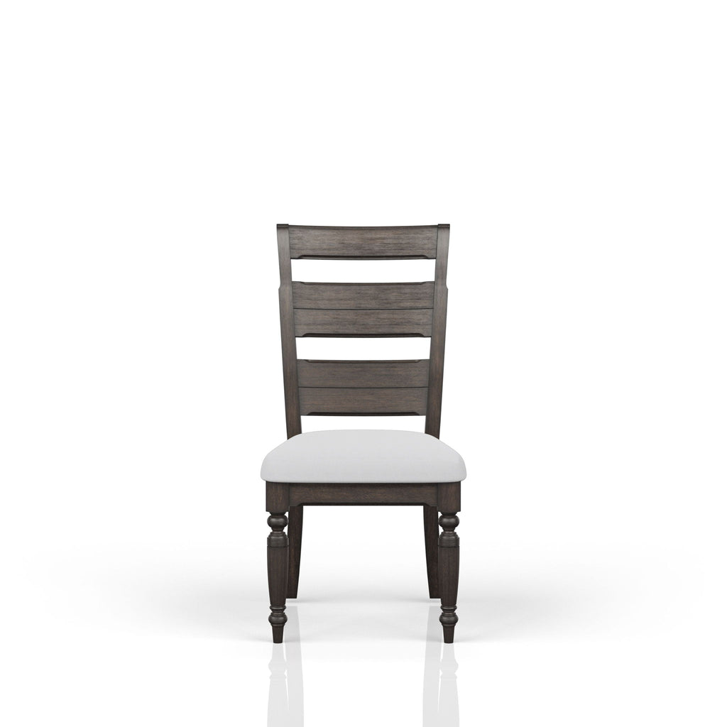 Upholstered Seat Ladderback Side Chair (Set of 2) - Coffee