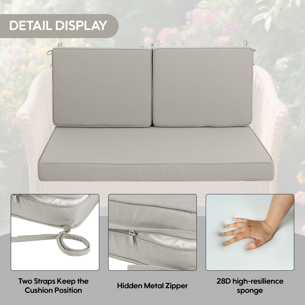 Deep Seat Waterproof Replacement Patio Chair Cushions For Patio Furniture