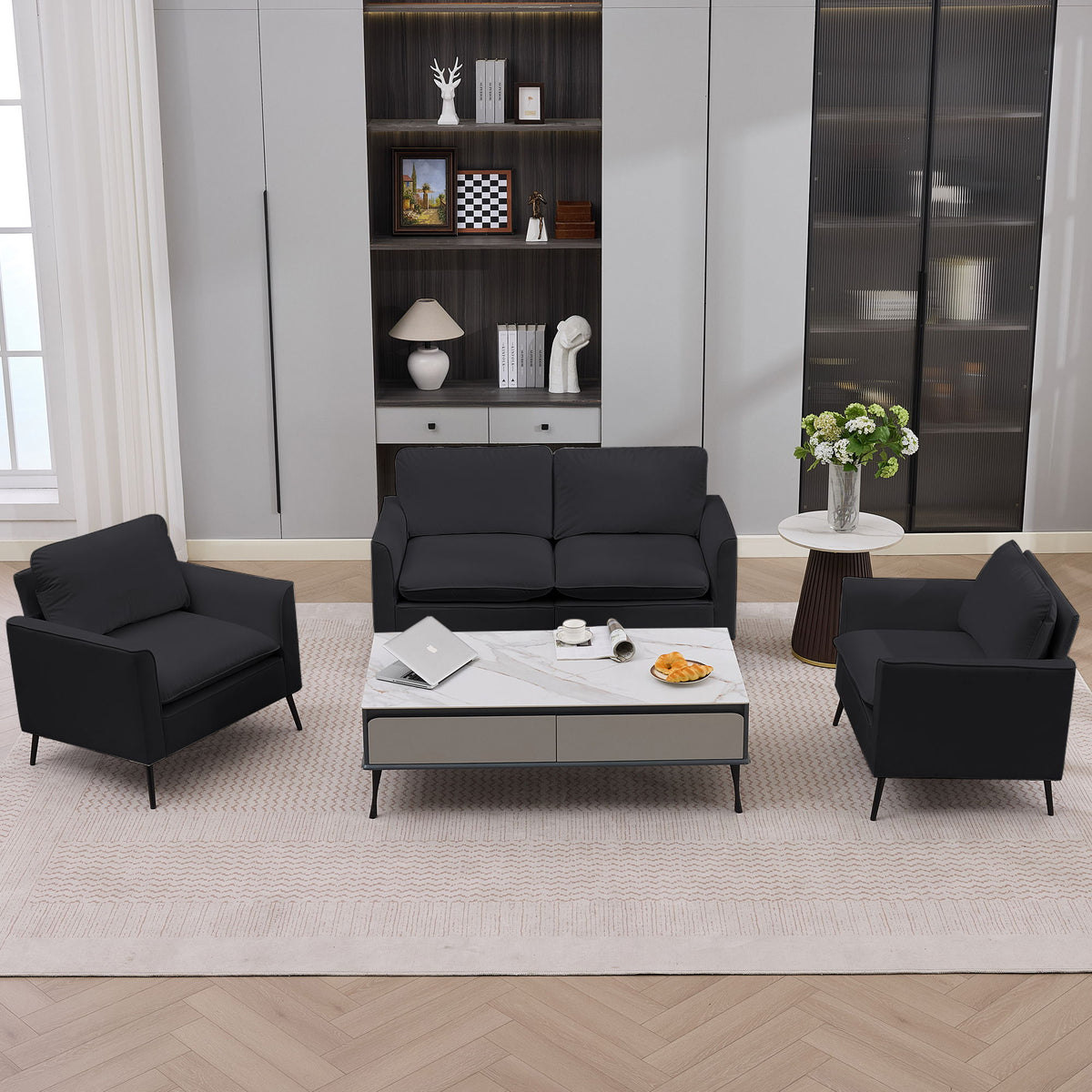 Upholstered Sofa Loveseat For Living Room