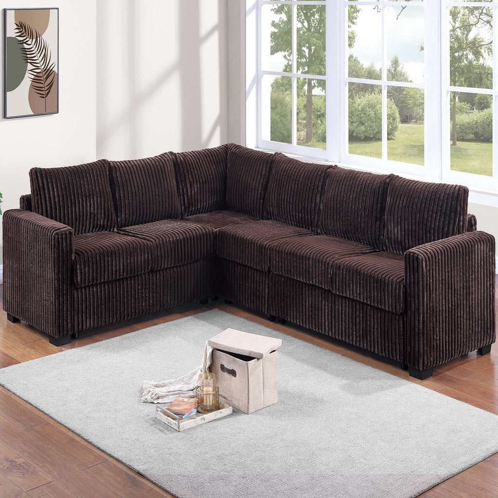 L-Shaped Sectional Set For Living Room