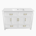 Bathroom Vanity With Sink Combo, 4 Soft Close Doors And 4 Drawers