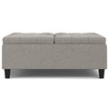 Harrison - Large Square Coffee Table Storage Ottoman - Gray