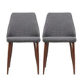 Modern Dining Chair With Iron Legs And Wood Finish