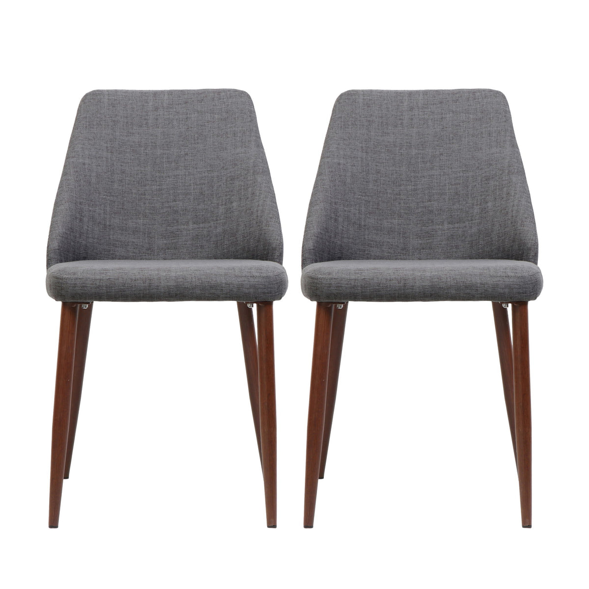 Modern Dining Chair With Iron Legs And Wood Finish