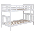 Madison - Twin Over Twin Bunk Bed With Slatted Design - White