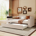 Upholstered Daybed With Storage Armrests, Trundle And Latest Integrated tooth Audio System