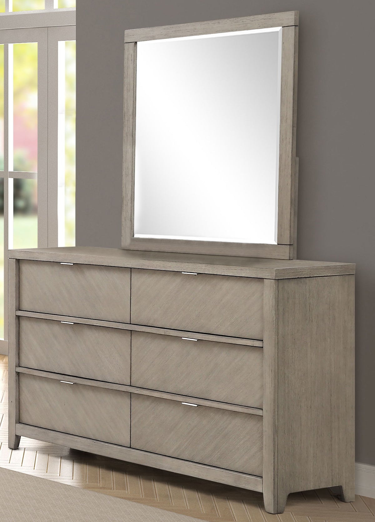 Design Style Mirror - Light Gray